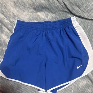 Nike Blue and White Tempo Athletic Shorts